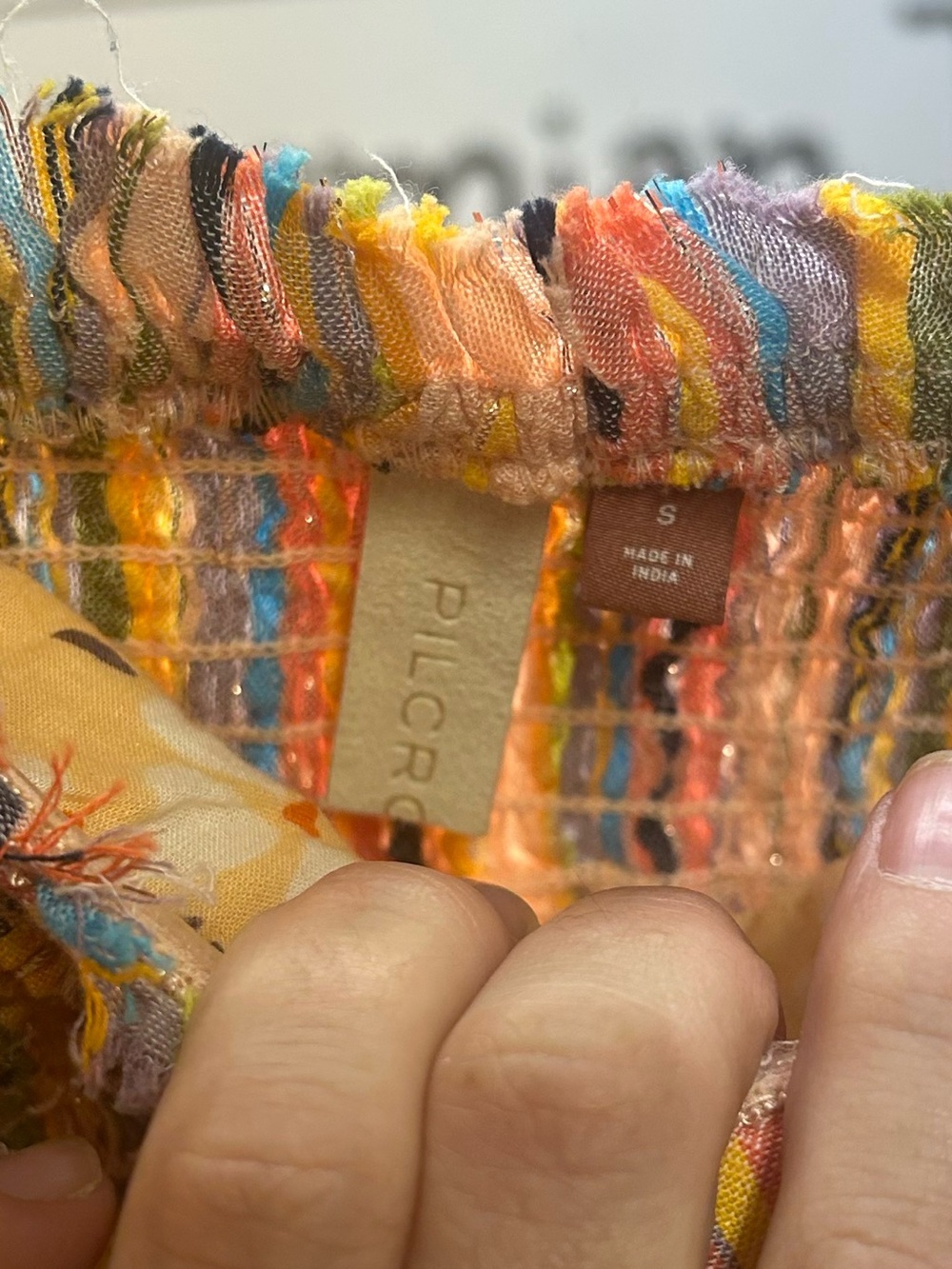 Anthropologie x Pilcro Rainbow Smocked Tube Top S - Picture 13 of 14